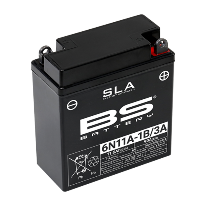 BS BATTERY Batterie activée sans entretien SLA 6N11A 1B/3A - Photo 1/1