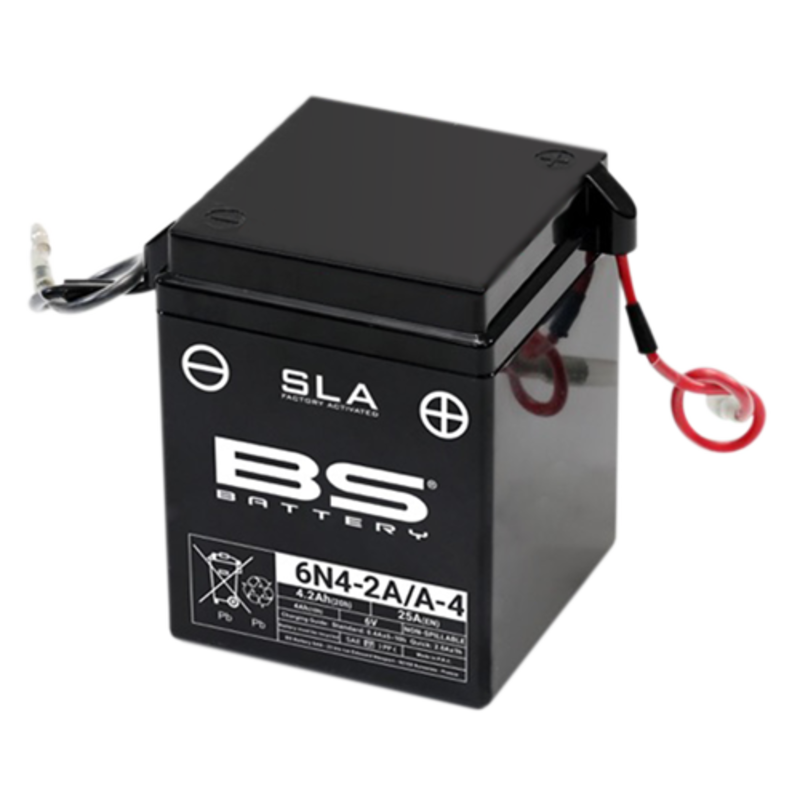 BS BATTERY Onderhoudsvrije geactiveerde batterij 6N4 2A/A4 - Photo 1 sur 1