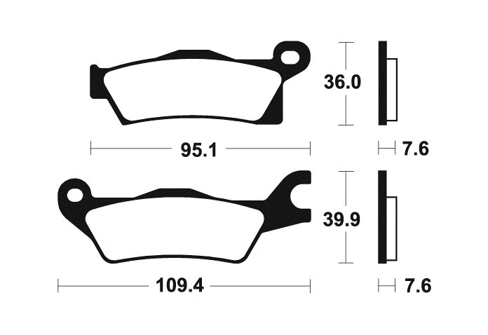 TECNIUM SINTERED BRAKE PADS MO411 - Picture 1 of 1