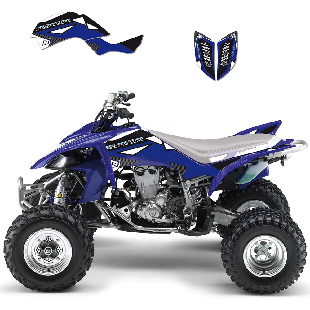 BLACKBIRD RACING KIT ADHESIVE STICKERS 2Q02A compatible with YAMAHA YFM RAPTOR 6 - Picture 1 of 1