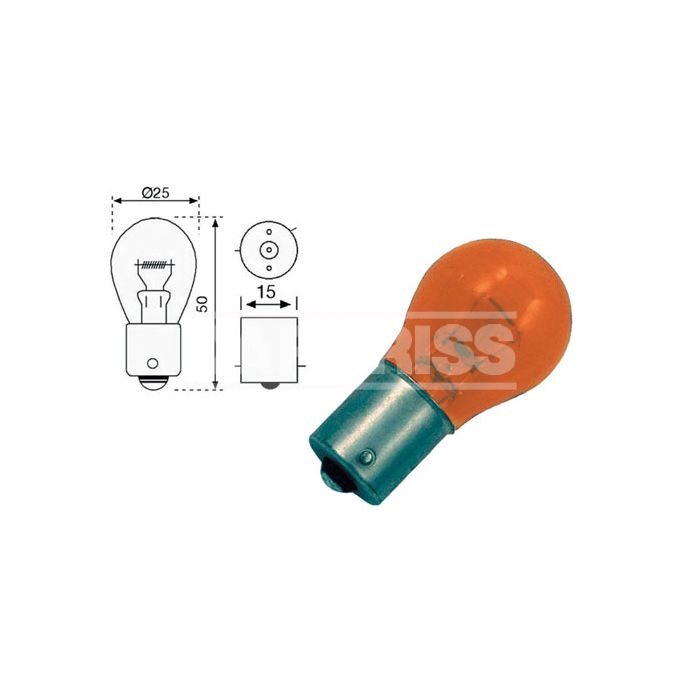 CARPRISS Lampe ampoule pour voiture 1 pôle PY21W 12V 21W (2U) - Afbeelding 1 van 1