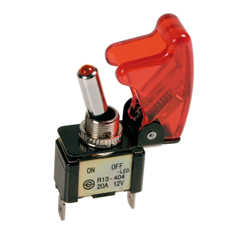 LAMPA Interruptor de palanca con seguro 2 terminales 12/24V 20A