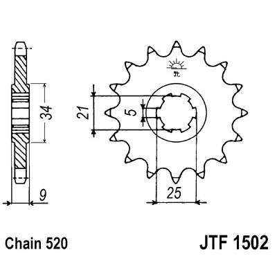 JT SPROCKETS PINION, ATTACK, FRONT TRANSMISSION compatible with --- KAWASAKI KX - Picture 1 of 1