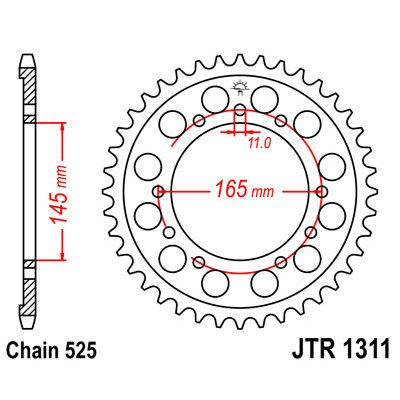34367 - JT SPROCKETS RING, TRANSMISSION, REAR - Picture 1 of 1