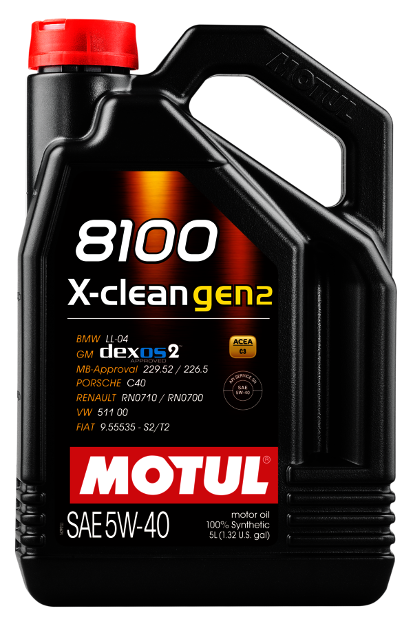 MOTUL 8100 X-CLEAN GEN2 5W40 Engine Lubricating Oil - Picture 1 of 1
