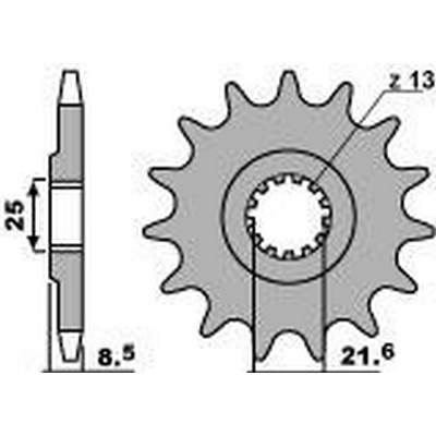 31017 - PBR Pignon de chaîne en acier - Afbeelding 1 van 1