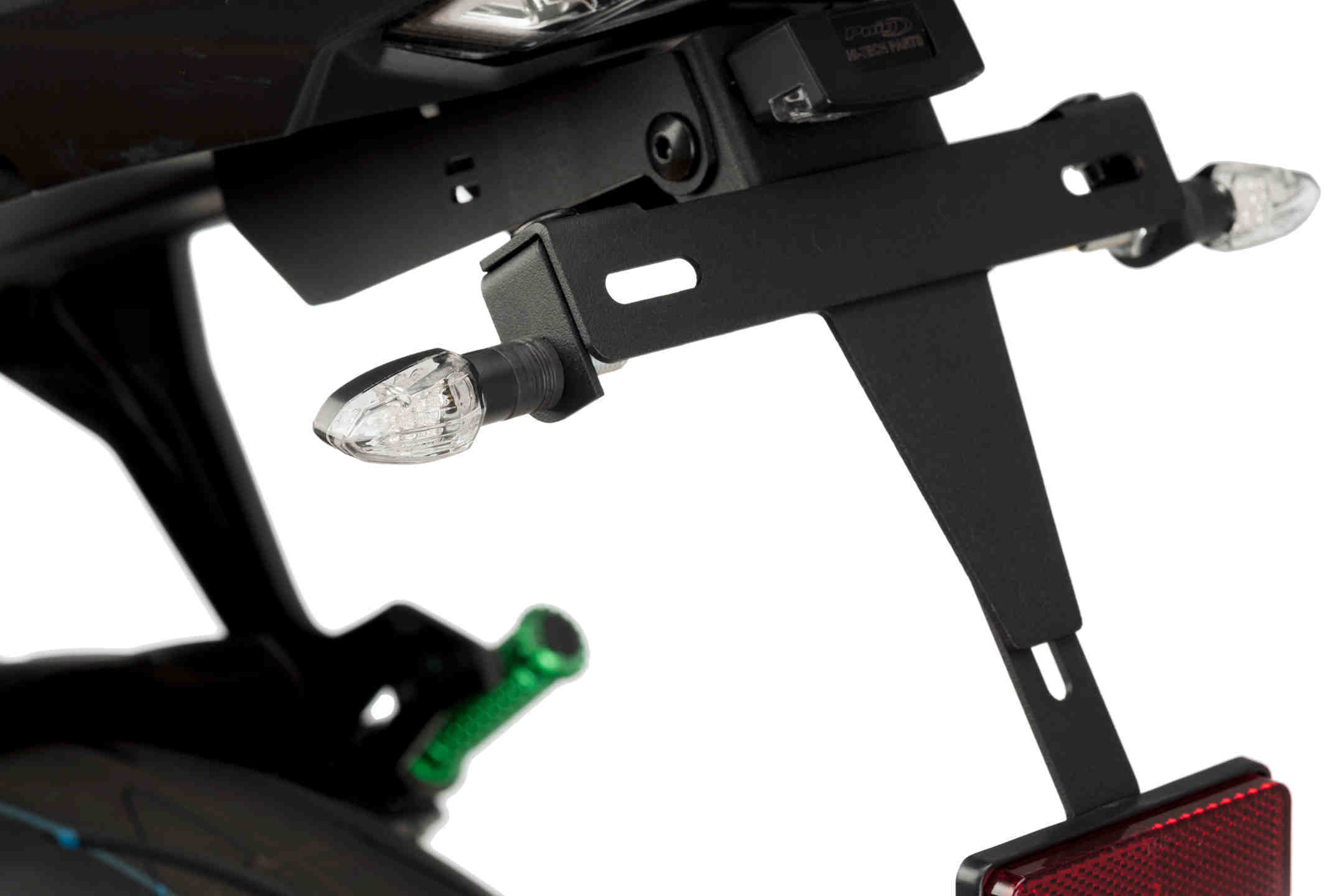 PUIG UNIVERSAL BLINKERS FOR MOTORCYCLES MINIMAL, LONG ARM IN BLACK - Picture 1 of 1